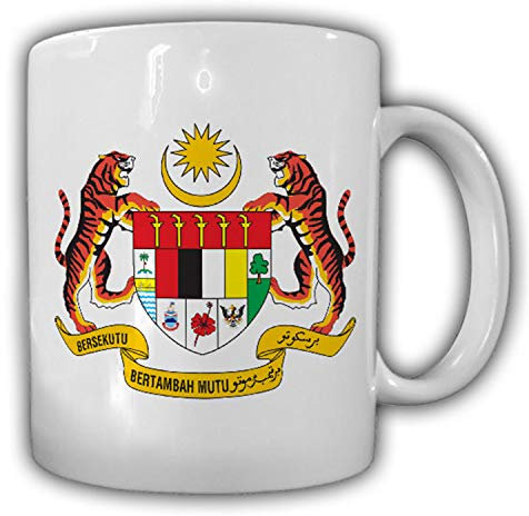 Malasia escudo emblema del sudeste asiático península taza de café #13735