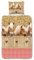 Good Morning Bettwäsche 5058 Horses Pferde Sand Stall Herzen Landhausstil Stroh Karo Kariert Tiermotiv, Größe:135 cm x 200 cm