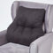 Homescapes Sessel-Rückenkissen schwarz 68x58 cm, Lendenkissen Sofa, 15 cm Dickes Rückenstützkissen Bett mit Velours-Bezug