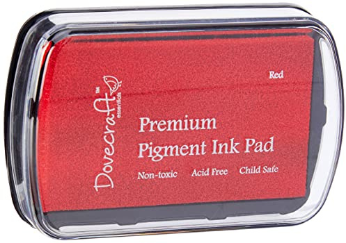 Trimcraft DCIP13 Dovecraft Essentials Premium Non Toxic Pigment Ink Pad, Red, 8.5 x 2 x 6 cm