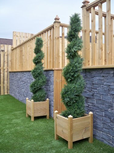 Best Artificial Set di 2 (TM) 5 m 150 cm Cedar spirale topiaria alberi Alt Bosis Buxus Set di *