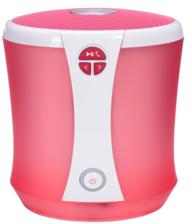 TerraTec Concert BT Neo Bluetooth Speaker, Fantastic Sound, Enormous Bass, Up to 8 Hours of Wireless Music, Micro SD Card, AUX IN for iOS and Android, Pink