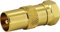 SCHWAIGER -GOUST9310 537- F-Stecker/Adapter/F-Stecker > F-Buchse/für Antennenkabel, Antennendose/ 1 Stück/Gold