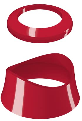 Comap Abdeckung mit Ring für Thermostatkopf Senso 2, rot, R100087