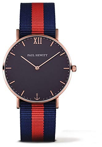 Paul Hewitt Unisex-Armbanduhr Analog Quarz Nylon PH-SA-R-St-B-NR-20