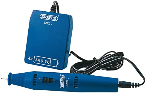 Draper 52345 Battery-Powered Diamond-Tipped Engraver , Blue