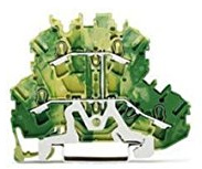 Double stock terminal with protection conductor 0.25 - 4 mm² 2002-2207 Green-yellow WAGO 1 Units