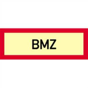 Aufkleber Brandschutzschild BMZ langnachleuchtend HIGHLIGHT Folie 10,5 x 29,7cm