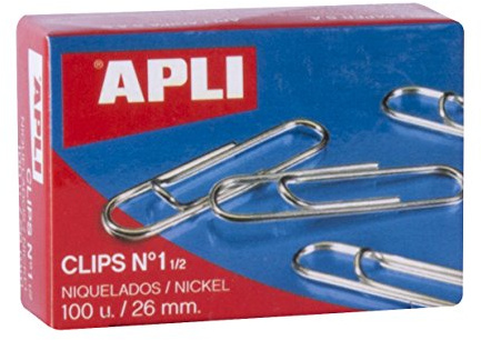 Clips Appli vernickelt Nr. 1,5 26 mm Box mit 100 Stück