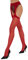 Fiore Collant ouvert femme effet porte-Jaretelles sexy en voile 20 DEN soyeux – S, M, L, XL - Rouge - T2