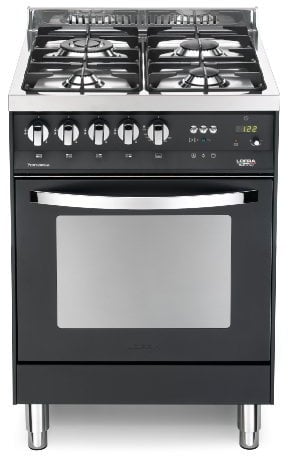 Lofra PNM66GVT/C Cucina a Gas, Nero/Mat