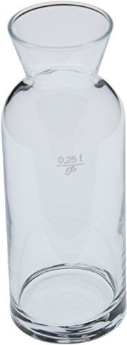 Karaffe 0,25 Liter mit CE Eichstrich Wasser, Saft Wein, Misura