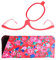Make-Up Schminkbrille mit klappbaren Brillenglas, Modische Schminkhilfe mit Gratis Etui +3.0 Dioptrien (Rot)
