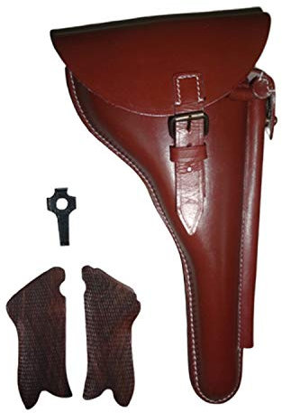 warreplica WWII P08 Holster 6 Fass w/Take Down Werkzeug und Handgriffe - Reproduktion