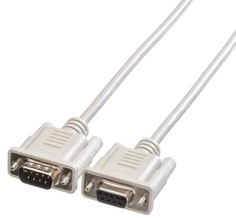 ROLINE RS232 cable Plug-Socket | Crossover cable | Connect two computers Gray 1,8 m