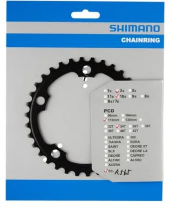 Shimano Fc-R565 Kettenblatt, Black, 34 Zähne
