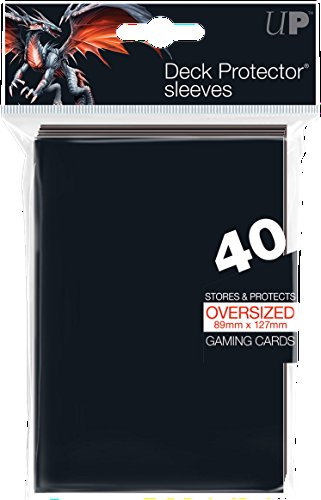 Ultra Pro UP - Oversized Top Loading Sleeves - Black (40 Sleeves)