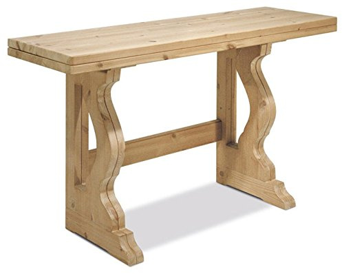 Arredamenti Rustici Table Console Extensible L110 -Couleur Noyer