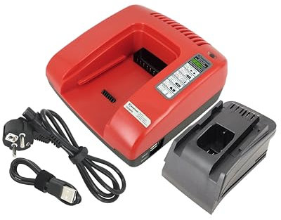 PowerSmart® 20-36V Chargeur pour Hilti SID 22-A, SIW 22-A, SIW 22T-A, Te 2-A22, Te 30-A36, Te 4-A22, Te 6-A Li, Te 6-A36, Te 6-A36-AVR, Te 7-A, WSC 7.25-A36, WSC 70-A36, WSR 22-A (Rouge)