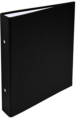 Exacompta 51071E Ringbuch DIN A5 aus starkem Karton mit Kunststoffbezug außen 2-O Ring-Mechanik 40mm breit schwarz ideal für Schule und Büro Ringhefter Ringordner Ringbuchordner