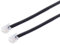 ecabo 15m Modularkabel Telefonkabel – 2x RJ12 Stecker – Anschlusskabel – Westernstecker – 6adrig / 6P6C / 1:1 – Flachkabel – schwarz – für Telefon ISDN AB FAX Modem