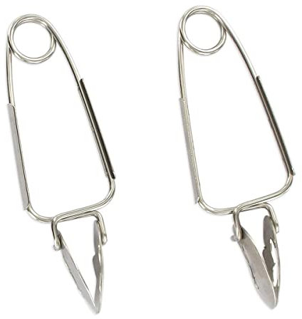 Fackelmann 32130 Lot de 2 pinces à escargot, pince pour escargot, pince à escargot, Acier inoxydable, Argenté, 15 x 6 cm