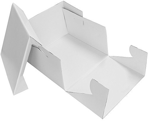 PME CBO802 Rechteckige Tortenschachtel 20 cm, Kunststoff, Weiß, 20.3 x 15.2 x 20.3 cm