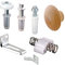 PRIME-LINE N 7283 Bi-Fold Door Kit, for Use with 7/8 in Wide Top Tracks, Mixed, Mill, 3/4 in L x 5/8 in W x 3-1/2 in D