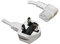 2M Right Angle Kettle Type IEC Power Mains Cable Lead - White