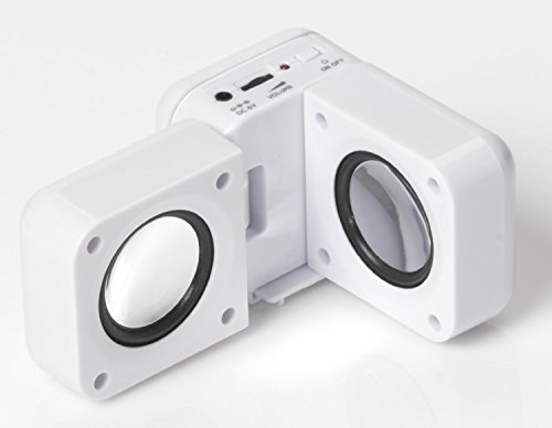 Ultimate Products CE Haut-parleurs Portables et pliants pour lecteurs MP3 et iPod Blanc (ne Recharge Pas Les lecteurs mp3/ipod)