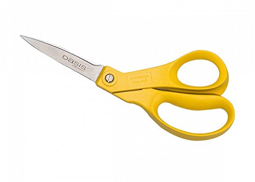 Zelda Bomboniere Oasis Floral Scissors 5 mm, Classic, Yellow, Stainless Steel, 20 cm