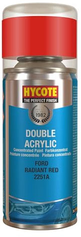 Hycote Double Acrylic Aerosol Car Spray Paint, Ford - Radiant Red, 150 ml