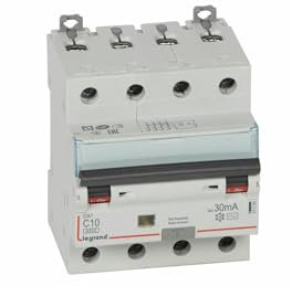 411185 Legrand Disjoncteur Différentiel Tétrapolaire 10a 30ma Type Ac - Dx³6000 10ka 4p