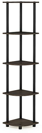 Furinno 5-Tier-Ecke Mehrzweck-Display Regale, Braun