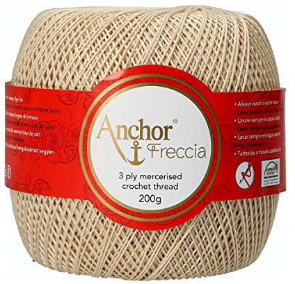 Anchor 4769006-00387 Häkelgarne, 100% Baumwolle, 387, Stärke 6, 265 gramm