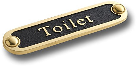 The Metal Foundry Toilet Metal Door Sign. Traditional Style Home Decor Accessories Door Or Wall Brass Plaque. Handmade In England.