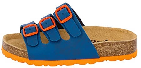 Lico Jungen BIOLINE KIDS Pantoletten, Marine/ Orange, 39 EU