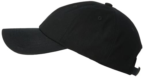 Yupoong Flexfit Low Profile Cotton Twill Unisex Dad Hat Cap für Damen und Herren, 6 Panel Baseball Cap unstructured mit Messingverschluss, black, One Size