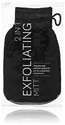 Tanning Essentials 2-in-1 Peeling-Handschuh, schwarz
