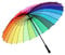 meizhouer Regenschirm, 24 K, Regenbogenfarben, modisch, langer Griff, gerade, Anti-UV-Sonnen/Regenschirm, manuell, großer Sonnenschirm