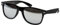 Ciffre EL-Sunprotect® Sonnenbrille Nerdbrille Brille Nerd Silber Voll Verspiegelt Schwarz UV400