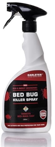 Karlsten Bed Bug Killer Spray, 500ml - Fast Acting Bedbug Spray, Strong Bug Killer, Kills on Contact, Bed Bug Spray for Mattress, Bug Repellent, Bed Bug Remover for Indoor and Outdoor Use