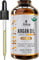 Kanzy Arganöl Haare Bio Kaltgepresst 100% Rein für Gesicht, Haut und Körper, Anti-Aging Vegan Argan oil of Marokko im Lichtschutz Recycelbare Glasflasche (100ml, Argan)