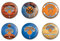 New York Knicks Offizielle NBA Button, Anstecker, Pins als 6er Set