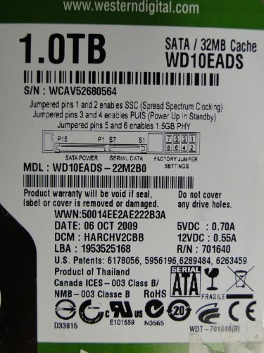 1TB HD WD (Standard), (Internal Hard Drive)