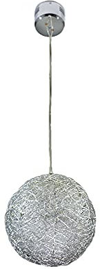 moderne Halogen und LED Deckenleuchte Alissa D 30cm Alu Draht Alumimium Kugelleuchte Pendelleuchte Dekoleuchte