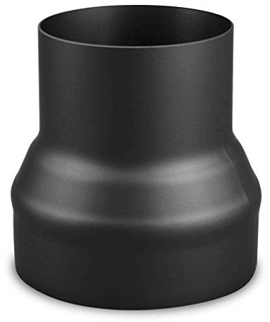 EWO Ofenrohr Erweiterung 150 auf 200 (Schwarz) – Rauchrohr Vergrößerung 2mm Stahlblech – Adapter für Kaminöfen mit Senothem-Beschichtung – ruß-, frost- & tauwechselbeständig