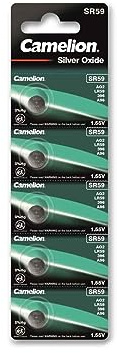 5 ST. CAMELION SR59W / G2 / 396 / SILBER-OXID KNOPFZELLEN, 1,55V 0% QUECKSILBER 14055043 5BP
