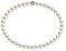 Schmuckwilli Perlenkette für Damen Magnetverschluß - 45cm Länge mit 10mm großen weißen runden Mallorca Perlen - Muschelkernperlen Kette für jeden Anlass - die Halskette Pearl Necklace für Frauen