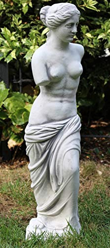 JS Garten Deko Venus von Milo Gartendeko Garten Figur Römische Skulptur Antik Figur Klassische Gartenskulptur Weiß